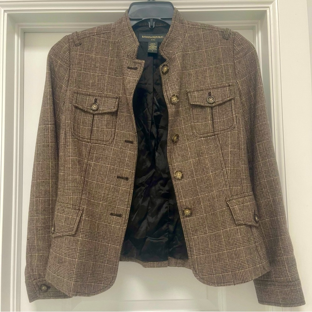 Banana Republic (no factory) tweed blazer in brown